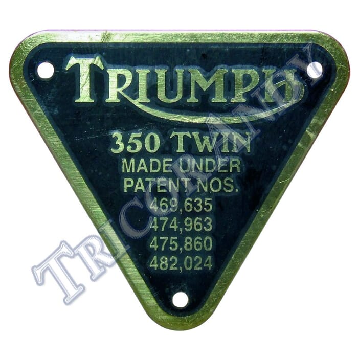 PATENT PLATE 350 TWIN
