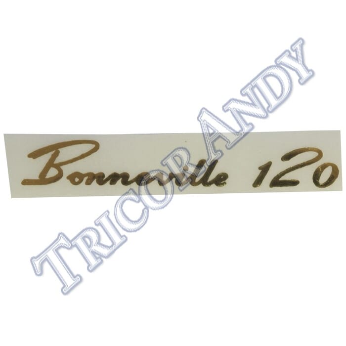 BONNEVILLE 120" SCRIPT GOLD (A57) SMALL STICKER"