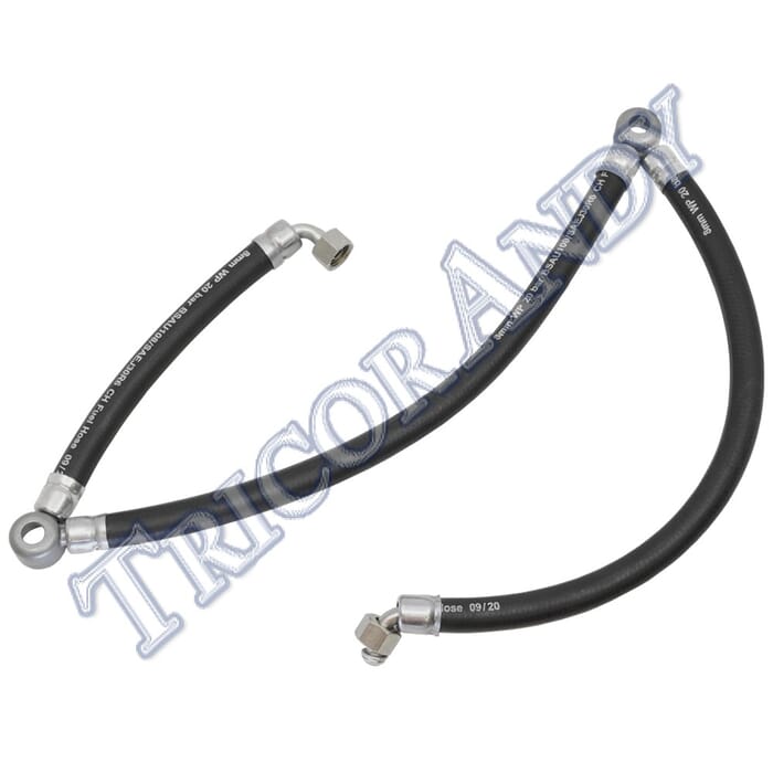 FUEL LINE ASSY 63-67 650 TWIN CARB MONO BLACK PIPE